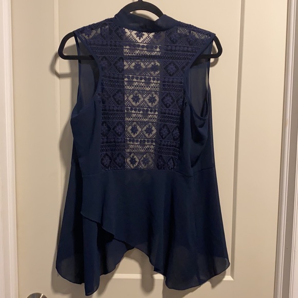 Navy, Lacey over layer - Picture 3 of 6